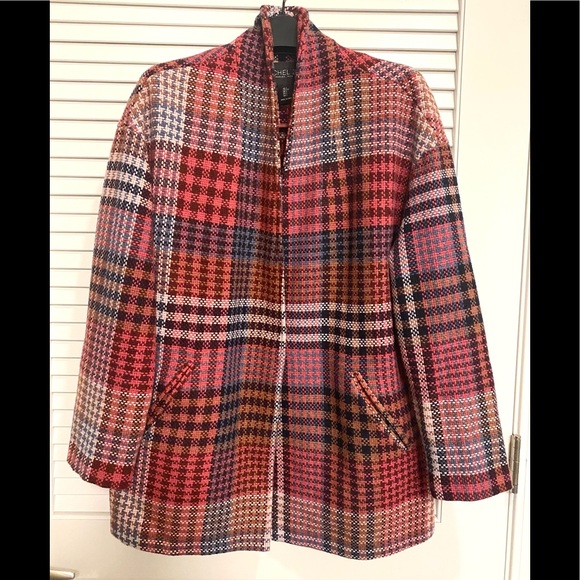 Rachel Zoe plaid coat - Picture 7 of 15